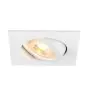 SLV New Tria 68 Spot Aluminium Wit Vierkant | Zaagmaat 68mm - Geschikt voor 1x GU10 