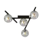 Emibig Plafondlamp Smart Staal Zwart | Geschikt voor 4x E14 - Max 10W